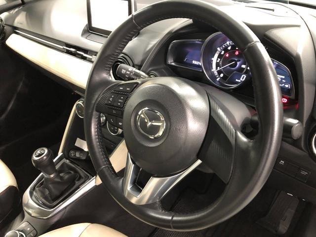 デミオ13S Lパッケージ 走行93224キロ/車検整備付/MT一年保証・走行距離無制限走行93224キロ 車検整備付 フルセグナビ ブルートゥース DVD サイドエアバック オートライト LEDヘッドライト アイドリングストップ(埼玉県)の中古車