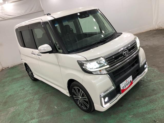 タントカスタムＲＳ　トップエディションＳＡ３　走行５７７０９キロ一年保証・走行距離無制限走行５７７０９キロ　車検整備付　タイヤ４本交換　フルセグナビ　ブルートゥース　バックカメラ　ＥＴＣ　オートライト　ＬＥＤヘッドライト　シートヒーター　両側電動スライドドア（埼玉県）の中古車