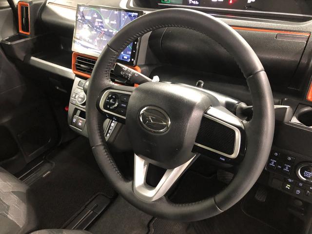 タントファンクロスターボ 走行57463キロ/雹害/車検整備付一年保証・走行距離無制限走行57463キロ 車検整備付 フルセグナビ ブルートゥース バックカメラ ドラレコ クリアランスソナー LEDヘッドライト シートヒーター 両側電動スライドドア(東京都)の中古車