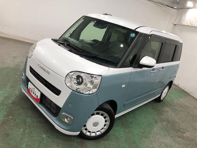 ムーヴキャンバスストライプスGターボ 走行6645キロ/ナビ/ドラレコ一年保証・走行距離無制限走行6645キロ フルセグナビ ブルートゥース バックカメラ ドラレコ ETC クリアランスソナー オートライト LEDヘッドライト シートヒーター 両側電動スライドドア(埼玉県)の中古車