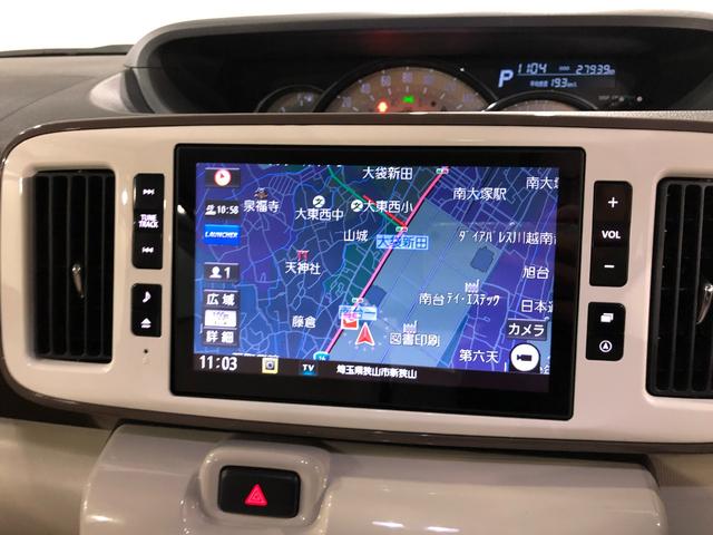 ムーヴキャンバスＧメイクアップＶＳ・ＳＡ３　８型ナビ　全周囲カメラ　ドラレコ純正フルセグナビ　パノラマモニター　ドラレコ　純正マット　サイドエアバッグ　ＬＥＤヘッドランプ　アイドリングストップ　シートヒーター　両側電動スライドドア　１年保証距離無制限　走行距離２７９３９キロ（埼玉県）の中古車