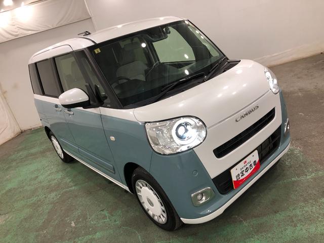 ムーヴキャンバスストライプスＧターボ　修復歴　９型ナビ　ドラレコ　Ｂモニターフルセグナビ　バックカメラ　ドラレコ　ＥＴＣ　オートライト　ＬＥＤヘッドライト　電動パーキングブレーキ　シートヒーター　キーフリー　両側電動スライドドア　一年保証・走行距離無制限走行４５３１８キロ（埼玉県）の中古車