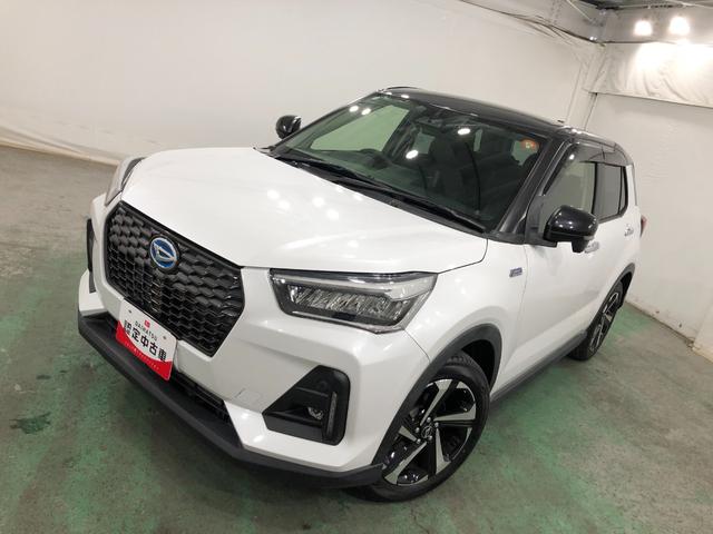 ロッキープレミアムＧ　ＨＥＶ　走行７４４９キロ／ナビ／ドラレコ一年保証・走行距離無制限走行７４４９キロ　フルセグナビ　ブルートゥース　全周囲カメラ　ドラレコ　クリアランスソナー　オートライト　ＬＥＤヘッドライト　シートヒーター（埼玉県）の中古車