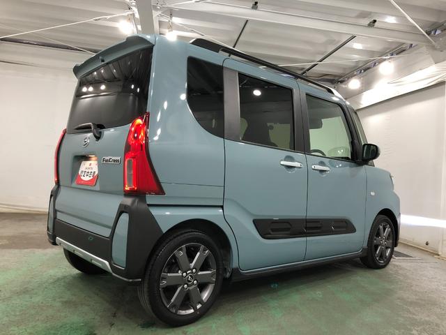 タントファンクロスターボ／雹害／車検整備付／ＬＥＤヘッドライト一年保証・走行距離無制限　走行４７１００キロ　サイドエアバック　クリアランスソナー　オートマチックハイビーム　オートライト　ＬＥＤヘッドライト　ベンチシート　シートヒーター　両側電動スライドドア（埼玉県）の中古車