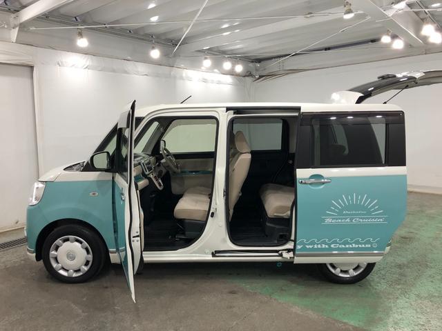 ムーヴキャンバスＧメイクアップＶＳ　ＳＡIII　走行３０６３８キロ／ナビ一年保証・走行距離無制限走行３０６３８キロ　タイヤ４本交換　フルセグナビ　ブルートゥース　全周囲カメラ　ドラレコ　ＥＴＣ　クリアランスソナー　ＬＥＤヘッドライト　シートヒーター　両側電動スライドドア（埼玉県）の中古車