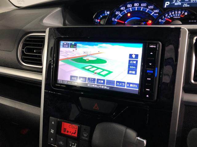 タントカスタムX トップエディションリミテッドSAIII/ナビ1年保証距離無制限 走行距離94444キロ フルセグナビ パノラマモニター ドラレコ 純正マット LEDヘッドランプ アイドリングストップ シートヒーター 両側電動スライドドア オート格納式ドアミラー(埼玉県)の中古車