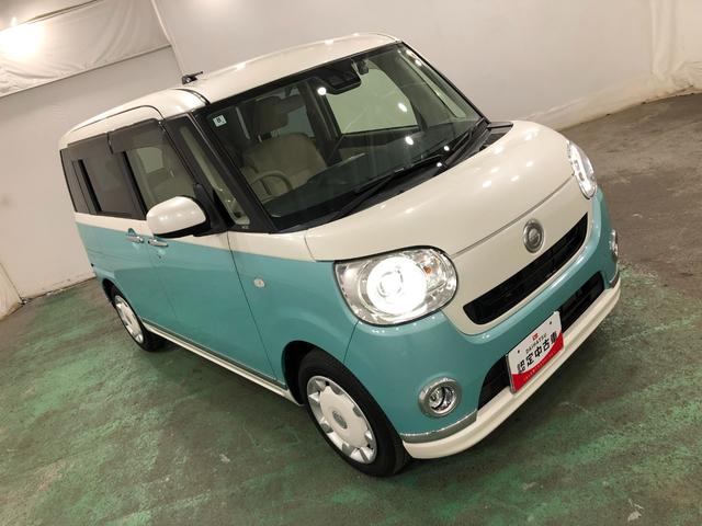 ムーヴキャンバスＧメイクアップリミテッド　ＳＡ３　走行２９１９９キロ／雹害一年保証・走行距離無制限走行２９１９９キロ　フルセグナビ　ブルートゥース　全周囲カメラ　ドラレコ　ＥＴＣ　オートライト　ＬＥＤヘッドライト　シートヒーター　両側電動スライドドア（埼玉県）の中古車