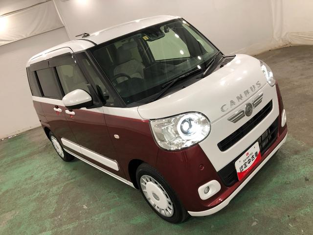 ムーヴキャンバスストライプスＧターボ　走行４９８４９キロ／ドラレコ／充電Ｑｉ１年保証距離無制限　走行４９８４９キロ　ディスプレイオーディオ　パノラマモニター　ドラレコ　純正マット　サイドエアバッグ　ＬＥＤヘッドランプ　アイドリングストップ　シートヒーター　両側電動スライドドア（埼玉県）の中古車