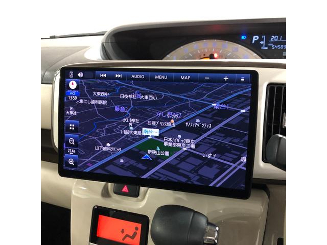 ムーヴキャンバスＸメイクアップリミテッド　ＳＡ３　走行５４５８３キロ／雹害一年保証・走行距離無制限走行５４５８３キロ　フルセグナビ　ＥＴＣ　全周囲カメラ　ドラレコ　オートライト　両側電動スライドドア（埼玉県）の中古車