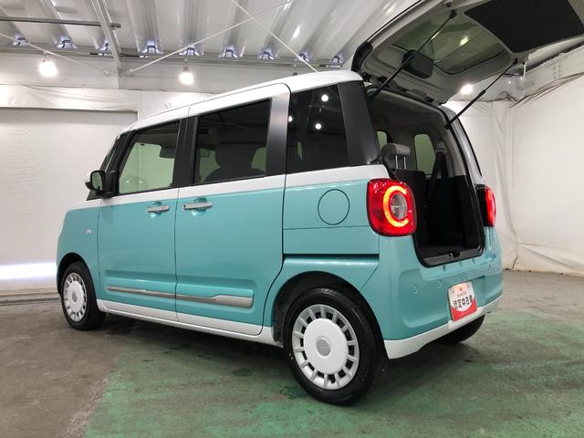 ムーヴキャンバスストライプスＧ　走行８６２３キロ／クリアランスソナー一年保証・走行距離無制限走行８６２３キロ　サイドエアバック　クリアランスソナー　オートライト　ＬＥＤヘッドライト　シートヒーター　両側電動スライドドア（埼玉県）の中古車