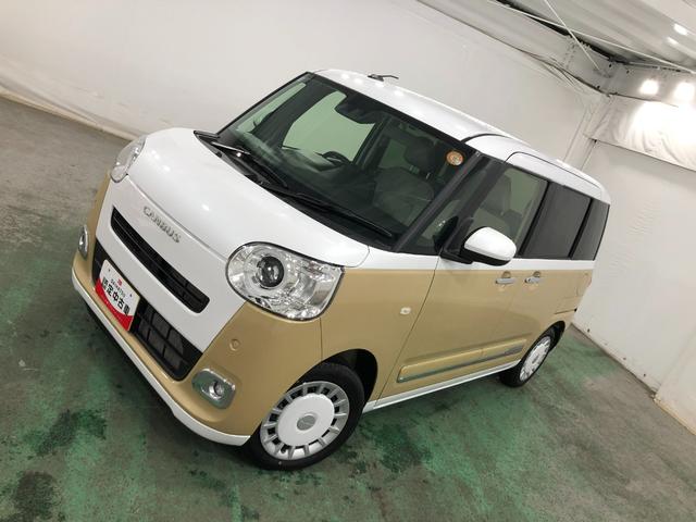 ムーヴキャンバスストライプスＧ　リースＵＰ　ＬＥＤヘッドライト　バックカメラ電動パーキングブレーキ　純正マット　サイドエアバッグ　ＬＥＤヘッドランプ　アイドリングストップ　シートヒーター　両側電動スライドドア　オート格納式ドアミラー　１年保証距離無制限　走行距離４８４１キロ（埼玉県）の中古車