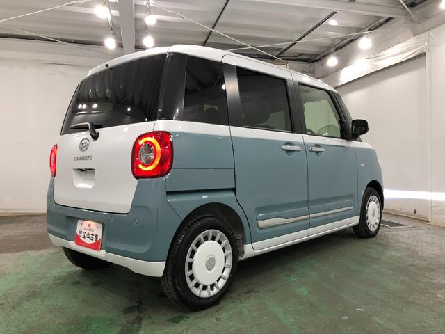 ムーヴキャンバスストライプスG リースUP LEDヘッドライト バックカメラ純正マット サイドエアバッグ LEDヘッドランプ アイドリングストップ シートヒーター 両側電動スライドドア プッシュボタンスタート 電動パーキングブレーキ 1年保証距離無制限 走行距離2735キロ(埼玉県)の中古車