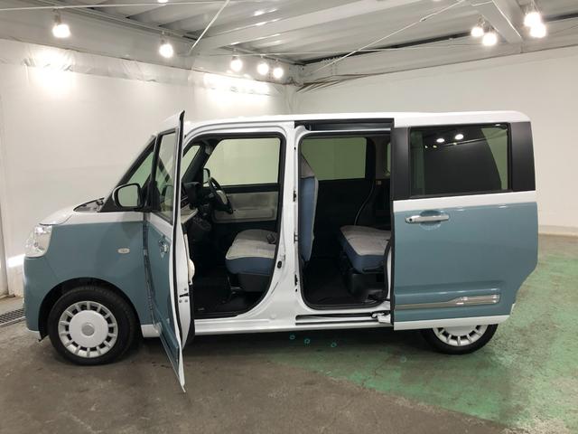 ムーヴキャンバスストライプスG リースUP LEDヘッドライト バックカメラ純正マット サイドエアバッグ LEDヘッドランプ アイドリングストップ シートヒーター 両側電動スライドドア プッシュボタンスタート 電動パーキングブレーキ 1年保証距離無制限 走行距離2735キロ(埼玉県)の中古車