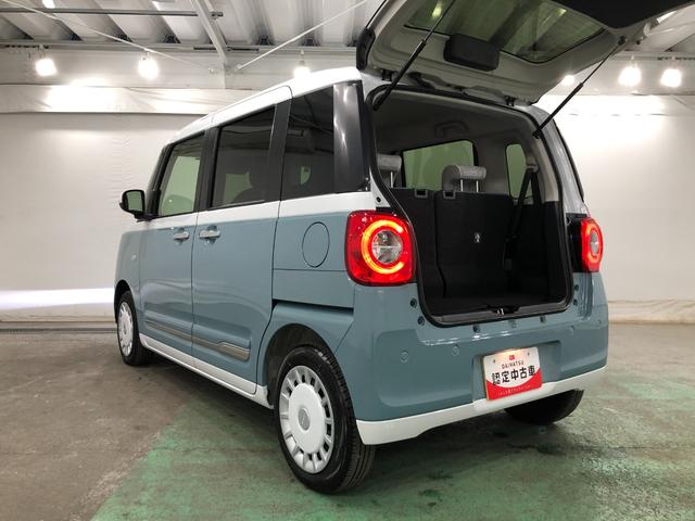 ムーヴキャンバスストライプスG リースUP LEDヘッドライト バックカメラ純正マット サイドエアバッグ LEDヘッドランプ アイドリングストップ シートヒーター 両側電動スライドドア プッシュボタンスタート 電動パーキングブレーキ 1年保証距離無制限 走行距離2735キロ(埼玉県)の中古車