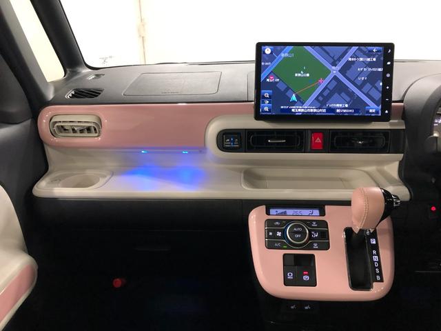 ムーヴキャンバスストライプスＧターボ　走行５２６４５キロ／ナビ／ドラレコ１年保証距離無制限　走行距離５２６４５キロ　純正フルセグナビ　バックカメラ　ドラレコ　純正マット　サイドエアバッグ　ＬＥＤヘッドランプ　アイドリングストップ　シートヒーター　両側電動スライドドア（埼玉県）の中古車