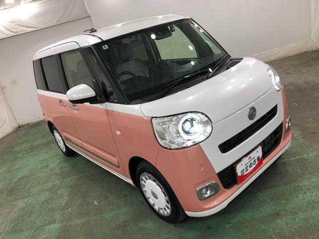 ムーヴキャンバスストライプスＧターボ　走行５２６４５キロ／ナビ／ドラレコ１年保証距離無制限　走行距離５２６４５キロ　純正フルセグナビ　バックカメラ　ドラレコ　純正マット　サイドエアバッグ　ＬＥＤヘッドランプ　アイドリングストップ　シートヒーター　両側電動スライドドア（埼玉県）の中古車