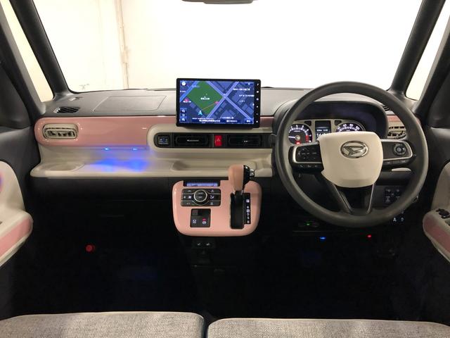 ムーヴキャンバスストライプスＧターボ　走行５２６４５キロ／ナビ／ドラレコ１年保証距離無制限　走行距離５２６４５キロ　純正フルセグナビ　バックカメラ　ドラレコ　純正マット　サイドエアバッグ　ＬＥＤヘッドランプ　アイドリングストップ　シートヒーター　両側電動スライドドア（埼玉県）の中古車