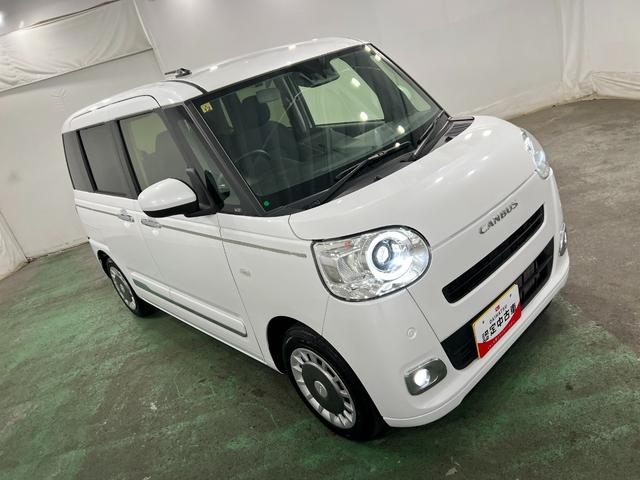 ムーヴキャンバスセオリーＧターボ　走行２３３３０キロ／ＬＥＤヘッドランプ１年保証距離無制限　走行距離２３３３０キロ　ＵＳＢソケット　純正マット　サイドエアバッグ　ＬＥＤヘッドランプ　アイドリングストップ　シートヒーター　両側電動スライドドア　オート格納式ドアミラー（埼玉県）の中古車