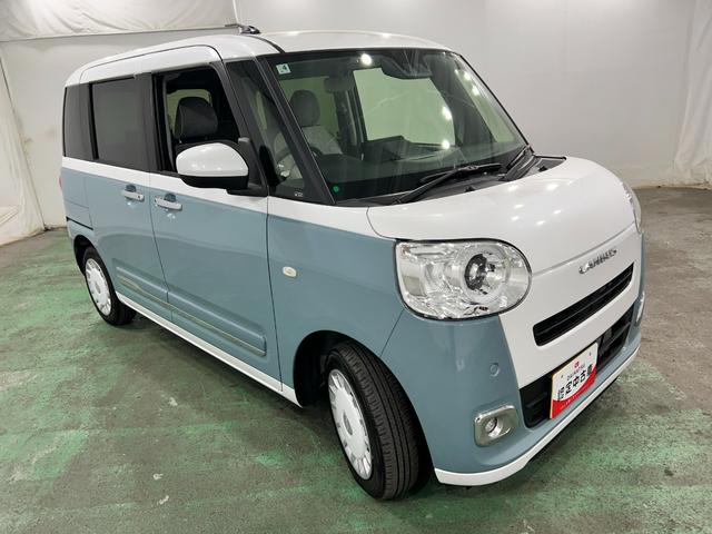 ムーヴキャンバスストライプスG 走行5211キロ/LEDヘッドランプ/マット1年保証距離無制限 走行距離5211キロ 純正マット サイドエアバッグ LEDヘッドランプ アイドリングストップ シートヒーター 両側電動スライドドア オート格納式ドアミラー 電動パーキングブレーキ(埼玉県)の中古車