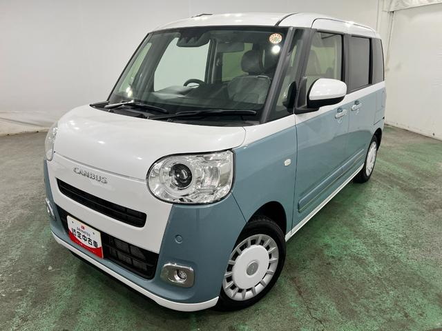 ムーヴキャンバスストライプスG 走行5211キロ/LEDヘッドランプ/マット1年保証距離無制限 走行距離5211キロ 純正マット サイドエアバッグ LEDヘッドランプ アイドリングストップ シートヒーター 両側電動スライドドア オート格納式ドアミラー 電動パーキングブレーキ(埼玉県)の中古車