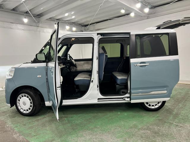 ムーヴキャンバスストライプスG 走行5211キロ/LEDヘッドランプ/マット1年保証距離無制限 走行距離5211キロ 純正マット サイドエアバッグ LEDヘッドランプ アイドリングストップ シートヒーター 両側電動スライドドア オート格納式ドアミラー 電動パーキングブレーキ(埼玉県)の中古車