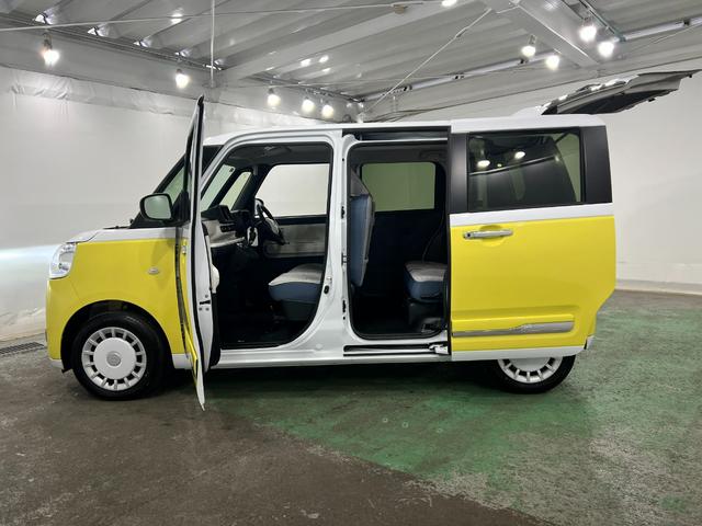 ムーヴキャンバスストライプスG 走行2308キロ/LEDヘッドランプ/マット1年保証距離無制限 走行距離2308キロ 純正マット サイドエアバッグ LEDヘッドランプ アイドリングストップ シートヒーター 両側電動スライドドア オート格納式ドアミラー 電動パーキングブレーキ(埼玉県)の中古車