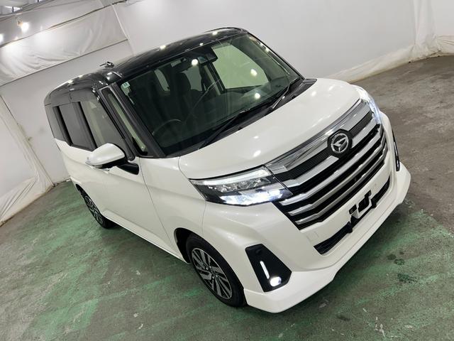 トールカスタムＧ　走行８０１４キロ／９インチナビ／パノラマモニター純正フルセグナビ　パノラマモニター　純正マット　ＬＥＤヘッドランプ　アイドリングストップ　両側電動スライドドア　オート格納式ドアミラー　電動パーキングブレーキ１年保証距離無制限　走行距離８０１４キロ（東京都）の中古車