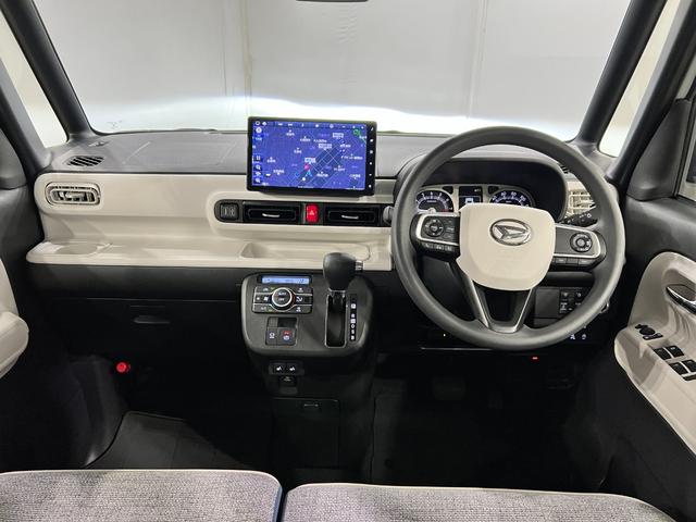 ムーヴキャンバスストライプスＧターボ　走行１６３５４キロ／ナビ／ドラレコ一年保証・走行距離無制限走行１６３５４キロ　フルセグナビ　全周囲カメラ　ドラレコ　ＥＴＣ　クリアランスソナー　オートライト　ＬＥＤヘッドライト　シートヒーター　両側電動スライドドア（埼玉県）の中古車