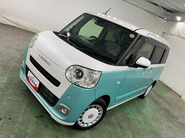 ムーヴキャンバスストライプスG 走行25412キロ/純正ナビ/ドラレコ1年保証距離無制限 走行距離25412キロ 純正フルセグナビ バックカメラ ドラレコ 純正マット サイドエアバッグ LEDヘッドランプ アイドリングストップ シートヒーター 両側電動スライドドア(埼玉県)の中古車