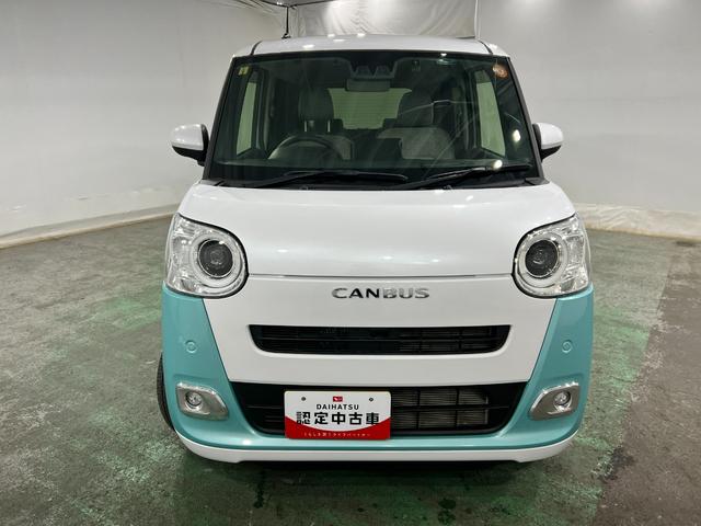 ムーヴキャンバスストライプスG 走行25412キロ/純正ナビ/ドラレコ1年保証距離無制限 走行距離25412キロ 純正フルセグナビ バックカメラ ドラレコ 純正マット サイドエアバッグ LEDヘッドランプ アイドリングストップ シートヒーター 両側電動スライドドア(埼玉県)の中古車
