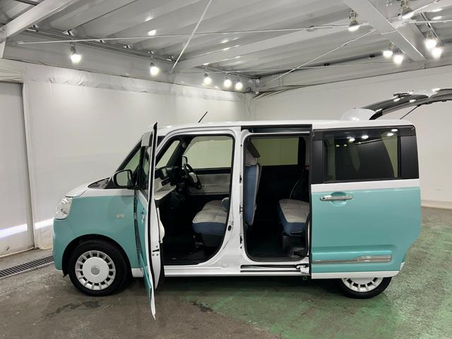 ムーヴキャンバスストライプスG 走行25412キロ/純正ナビ/ドラレコ1年保証距離無制限 走行距離25412キロ 純正フルセグナビ バックカメラ ドラレコ 純正マット サイドエアバッグ LEDヘッドランプ アイドリングストップ シートヒーター 両側電動スライドドア(埼玉県)の中古車