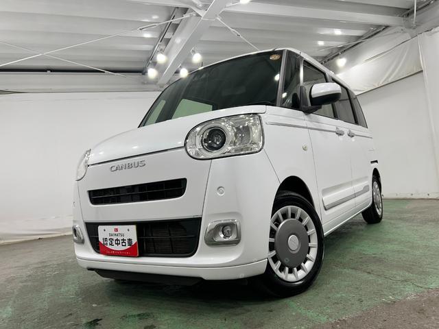 ムーヴキャンバスセオリーＧターボ　走行６１７７８キロ／クリアランスソナー一年保証・走行距離無制限　走行６１７７８キロ　サイドエアバック　クリアランスソナー　オートマチックハイビーム　オートライト　ＬＥＤヘッドライト　ベンチシート　シートヒーター　両側電動スライドドア（東京都）の中古車