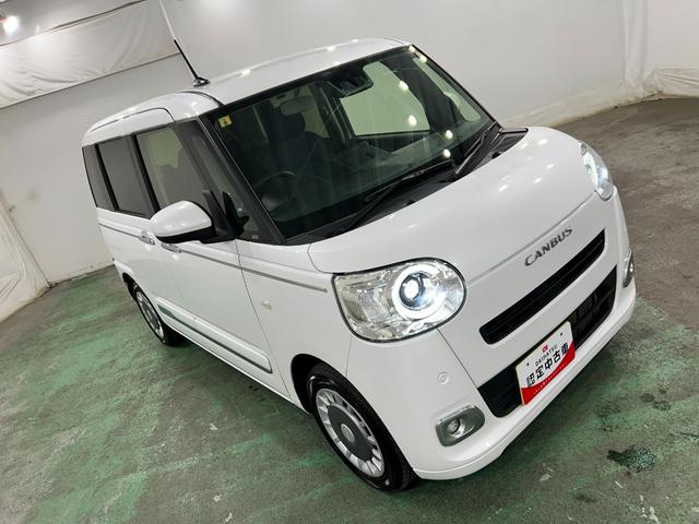 ムーヴキャンバスセオリーＧターボ　走行６１７７８キロ／クリアランスソナー一年保証・走行距離無制限　走行６１７７８キロ　サイドエアバック　クリアランスソナー　オートマチックハイビーム　オートライト　ＬＥＤヘッドライト　ベンチシート　シートヒーター　両側電動スライドドア（東京都）の中古車