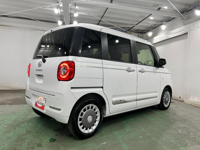 ムーヴキャンバスセオリーＧターボ　走行６１７７８キロ／クリアランスソナー一年保証・走行距離無制限　走行６１７７８キロ　サイドエアバック　クリアランスソナー　オートマチックハイビーム　オートライト　ＬＥＤヘッドライト　ベンチシート　シートヒーター　両側電動スライドドア（東京都）の中古車