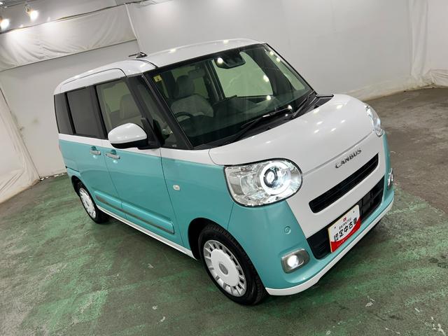 ムーヴキャンバスストライプスGターボ 走行21450キロ/フルセグナビ1年保証距離無制限 走行距離21450キロ フルセグナビ バックカメラ ブルートゥース 純正マット サイドエアバッグ LEDヘッドランプ アイドリングストップ シートヒーター 両側電動スライドドア(埼玉県)の中古車