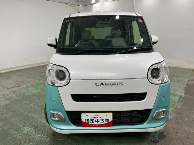 ムーヴキャンバスストライプスＧターボ　走行２７２４４キロ／ＬＥＤヘッドランプ１年保証距離無制限　走行距離２７２４４キロ　純正マット　助手席エアバッグ　サイドエアバッグ　ＬＥＤヘッドランプ　アイドリングストップ　シートヒーター　両側電動スライドドア　オート格納式ドアミラー（埼玉県）の中古車