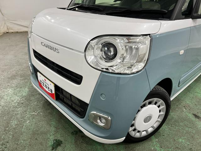 ムーヴキャンバスストライプスＧターボ　走行２２０５２キロ／ＬＥＤヘッドランプ１年保証距離無制限　走行距離２２０５２キロ　純正マット　サイドエアバッグ　ＬＥＤヘッドランプ　アイドリングストップ　シートヒーター　両側電動スライドドア　オート格納式ドアミラー　電動パーキングブレーキ（埼玉県）の中古車