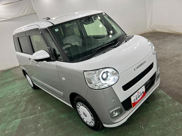 ムーヴキャンバスストライプスＧ　走行５５７１キロ／純正ナビ／ドラレコ１年保証距離無制限　走行距離５５７１キロ　純正フルセグナビ　パノラマモニター　ドラレコ　純正マット　サイドエアバッグ　ＬＥＤヘッドランプ　アイドリングストップ　シートヒーター　両側電動スライドドア（埼玉県）の中古車