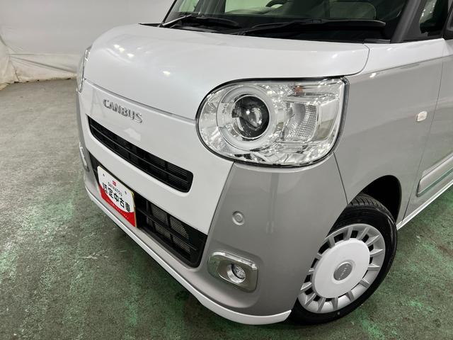 ムーヴキャンバスストライプスＧ　走行５５７１キロ／純正ナビ／ドラレコ１年保証距離無制限　走行距離５５７１キロ　純正フルセグナビ　パノラマモニター　ドラレコ　純正マット　サイドエアバッグ　ＬＥＤヘッドランプ　アイドリングストップ　シートヒーター　両側電動スライドドア（埼玉県）の中古車