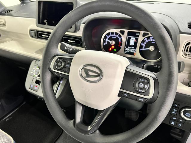 ムーヴキャンバスストライプスＧターボ　走行１４９５９キロ／ＬＥＤヘッドランプ１年保証距離無制限　走行距離１４９５９キロ　純正マット　サイドエアバッグ　ＬＥＤヘッドランプ　アイドリングストップ　シートヒーター　両側電動スライドドア　電動パーキングブレーキ　オート格納式ドアミラー（東京都）の中古車