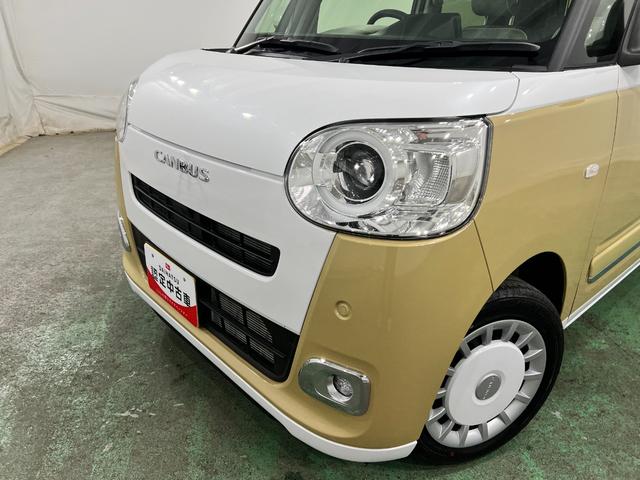 ムーヴキャンバスストライプスＧ　走行１３５０キロ／クリアランスソナー一年保証・走行距離無制限　走行１３５０キロ　サイドエアバック　クリアランスソナー　オートマチックハイビーム　オートライト　ＬＥＤヘッドライト　ベンチシート　シートヒーター　両側電動スライドドア（埼玉県）の中古車