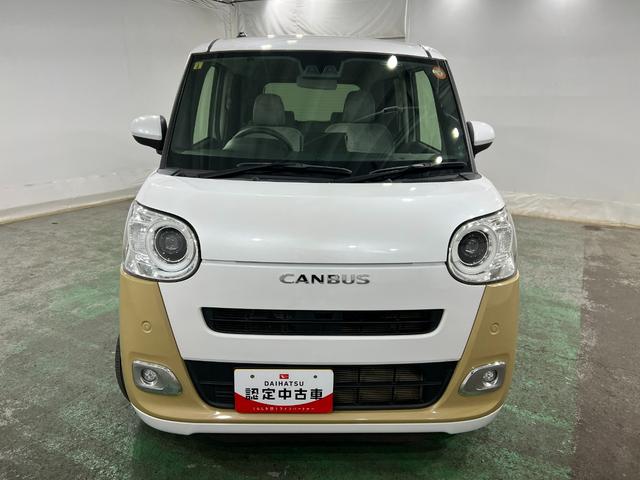 ムーヴキャンバスストライプスGターボ 走行39930キロ/クリアランスソナー一年保証・走行距離無制限 走行39930キロ サイドエアバック クリアランスソナー オートマチックハイビーム オートライト LEDヘッドライト ベンチシート シートヒーター 両側電動スライドドア(埼玉県)の中古車