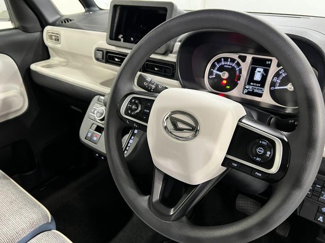 ムーヴキャンバスストライプスGターボ 走行39930キロ/クリアランスソナー一年保証・走行距離無制限 走行39930キロ サイドエアバック クリアランスソナー オートマチックハイビーム オートライト LEDヘッドライト ベンチシート シートヒーター 両側電動スライドドア(埼玉県)の中古車