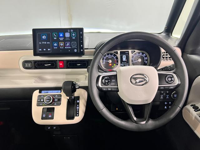ムーヴキャンバスストライプスＧターボ　走行９１８８キロ／ディスプレイオーディディスプレイオーディオ　バックカメラ　クリアランスソナー　オートライト　ＬＥＤヘッドライト　ベンチシート　シートヒーター　両側電動スライドドア　一年保証・走行距離無制限　走行９１８８キロ（東京都）の中古車