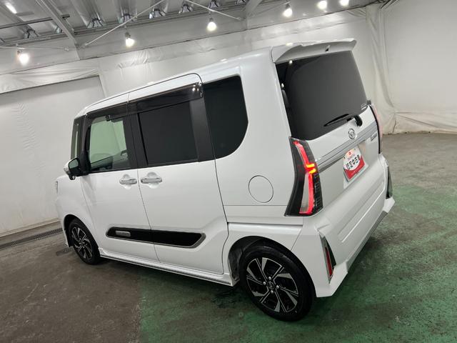 タントカスタムＸ　走行９９４１キロ／車検整備付／ナビ／ドラレコ一年保証・走行距離無制限走行９９４１キロ　フルセグナビ　ブルートゥース　全周囲カメラ　ドラレコ　クリアランスソナー　オートライト　ＬＥＤヘッドライト　シートヒーター　両側電動スライドドア（埼玉県）の中古車