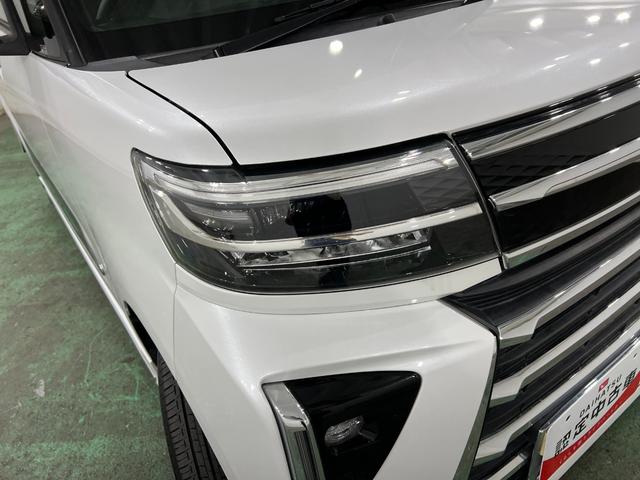 タントカスタムＸ　走行９９４１キロ／車検整備付／ナビ／ドラレコ一年保証・走行距離無制限走行９９４１キロ　フルセグナビ　ブルートゥース　全周囲カメラ　ドラレコ　クリアランスソナー　オートライト　ＬＥＤヘッドライト　シートヒーター　両側電動スライドドア（埼玉県）の中古車