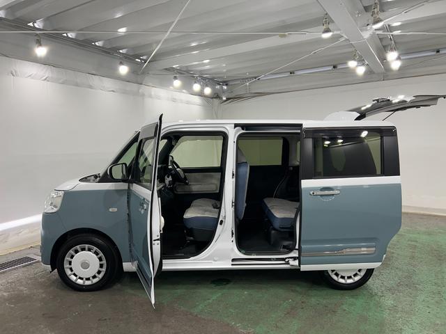 ムーヴキャンバスストライプスＧ　走行８７５６キロ／車検整備付／純正ナビ一年保証・走行距離無制限走行８７５６キロ　フルセグナビ　バックカメラ　ブルートゥース　クリアランスソナー　　オートライト　ＬＥＤヘッドライト　ベンチシート　シートヒーター　両側電動スライドドア（埼玉県）の中古車