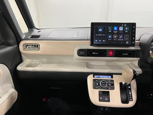 ムーヴキャンバスストライプスＧターボ　走行１４２１０キロ／ディスプレイＯＤ一年保証・走行距離無制限　走行１４２１０キロ　ディスプレイオーディオ　全周囲カメラ　ドラレコ　クリアランスソナー　オートライト　ＬＥＤヘッドライト　ベンチシート　シートヒーター　両側電動スライドドア（埼玉県）の中古車