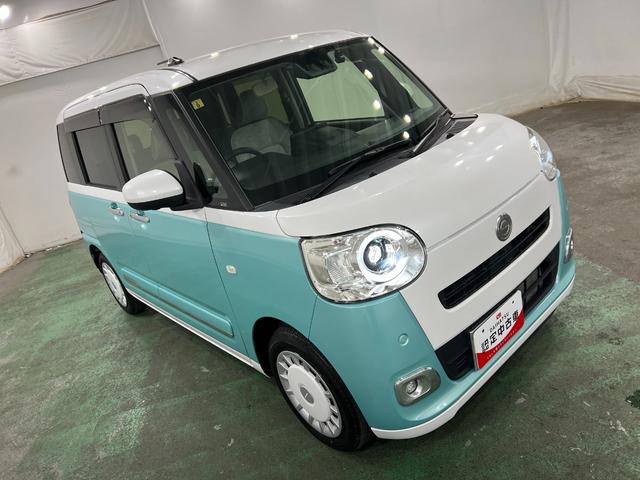 ムーヴキャンバスストライプスＧターボ　走行１４２１０キロ／ディスプレイＯＤ一年保証・走行距離無制限　走行１４２１０キロ　ディスプレイオーディオ　全周囲カメラ　ドラレコ　クリアランスソナー　オートライト　ＬＥＤヘッドライト　ベンチシート　シートヒーター　両側電動スライドドア（埼玉県）の中古車