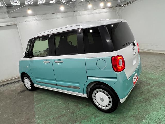 ムーヴキャンバスストライプスＧターボ　走行１４２１０キロ／ディスプレイＯＤ一年保証・走行距離無制限　走行１４２１０キロ　ディスプレイオーディオ　全周囲カメラ　ドラレコ　クリアランスソナー　オートライト　ＬＥＤヘッドライト　ベンチシート　シートヒーター　両側電動スライドドア（埼玉県）の中古車